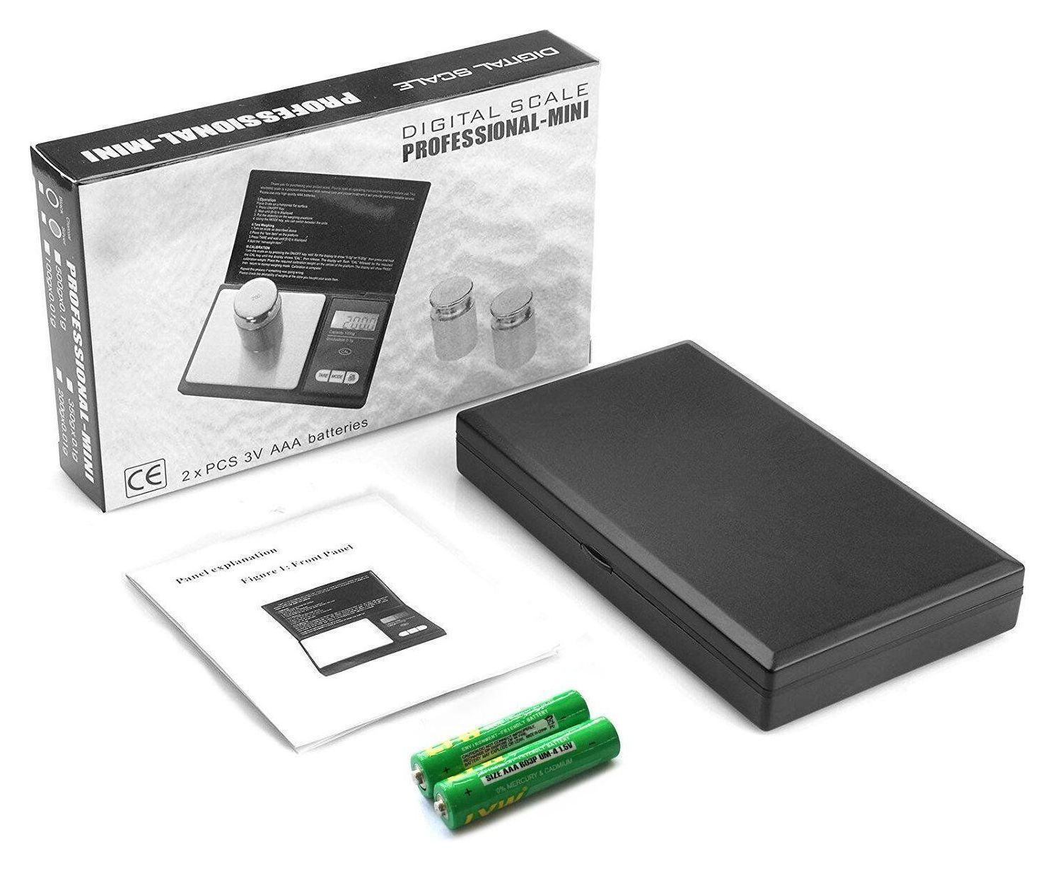 Digitale Taschenwaage mit beleuchteter Anzeige